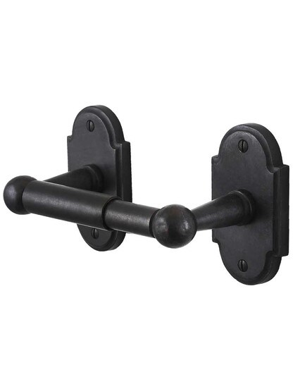 Solid Bronze Toilet-Paper Holder with Arched Plates.
